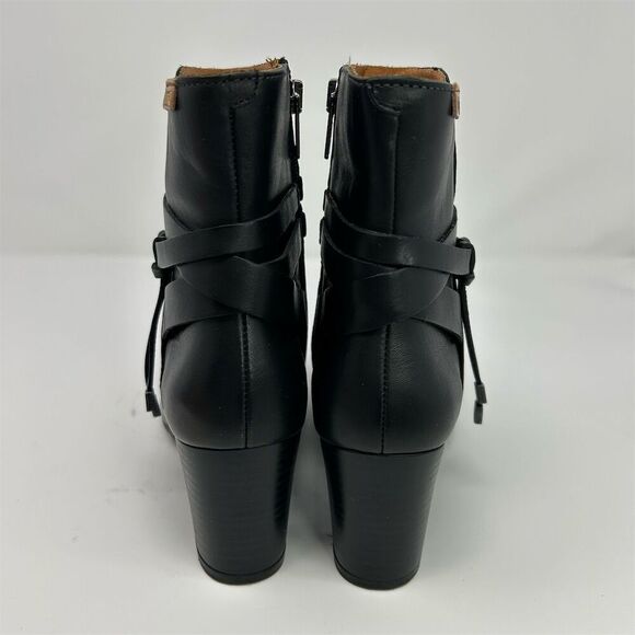 Pikolinos Black Leather Heeled Ankle Booties Size 37 (US 6.5-7) Classic Fall - Picture 8 of 13